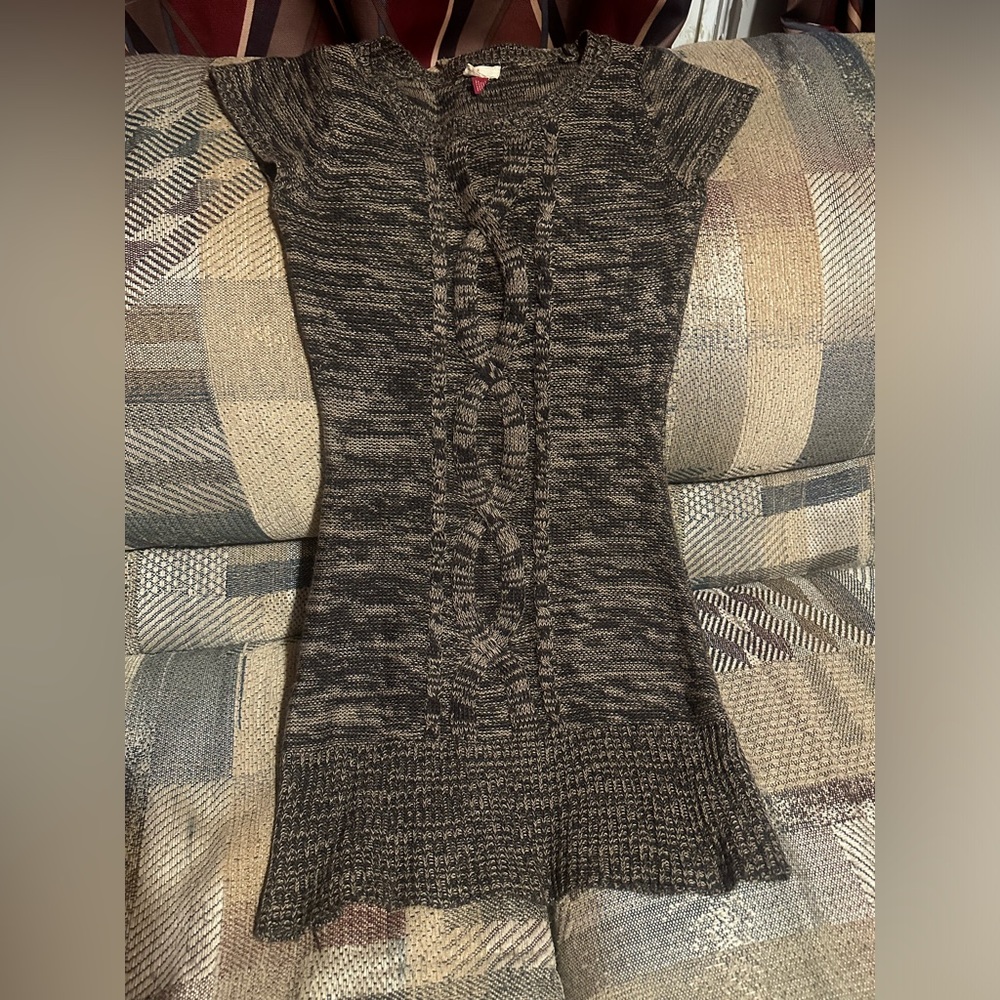 Brown sweater dress